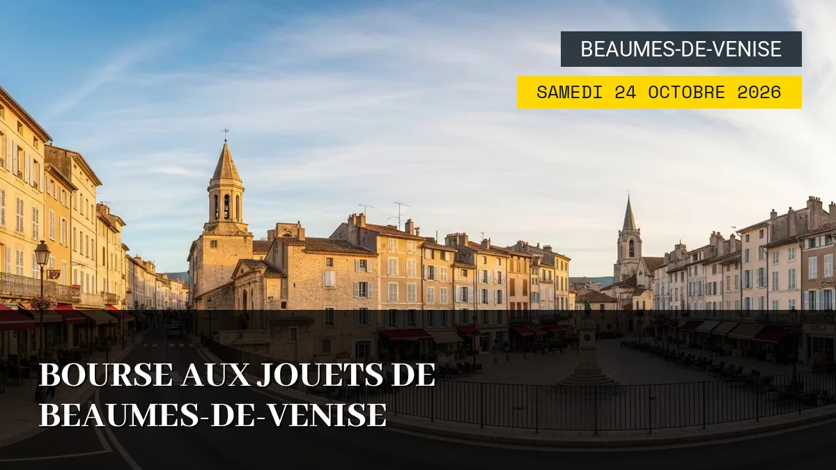 Affiche de l'événement : Bourse aux Jouets de Beaumes-de-Venise – Samedi 24 Octobre 2026