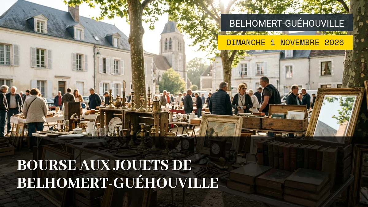 Affiche de l'événement : Bourse aux jouets de Belhomert-Guéhouville – Dimanche 1 Novembre 2026