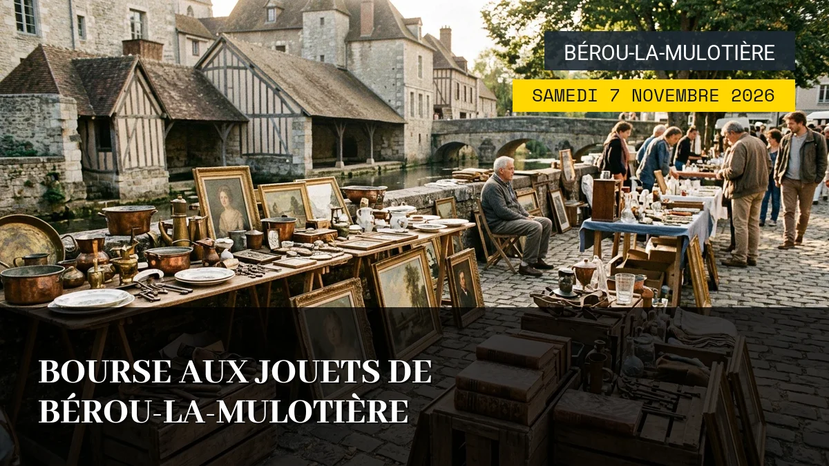 Affiche de l'événement : Bourse aux jouets de Bérou-la-Mulotière – Samedi 7 Novembre 2026