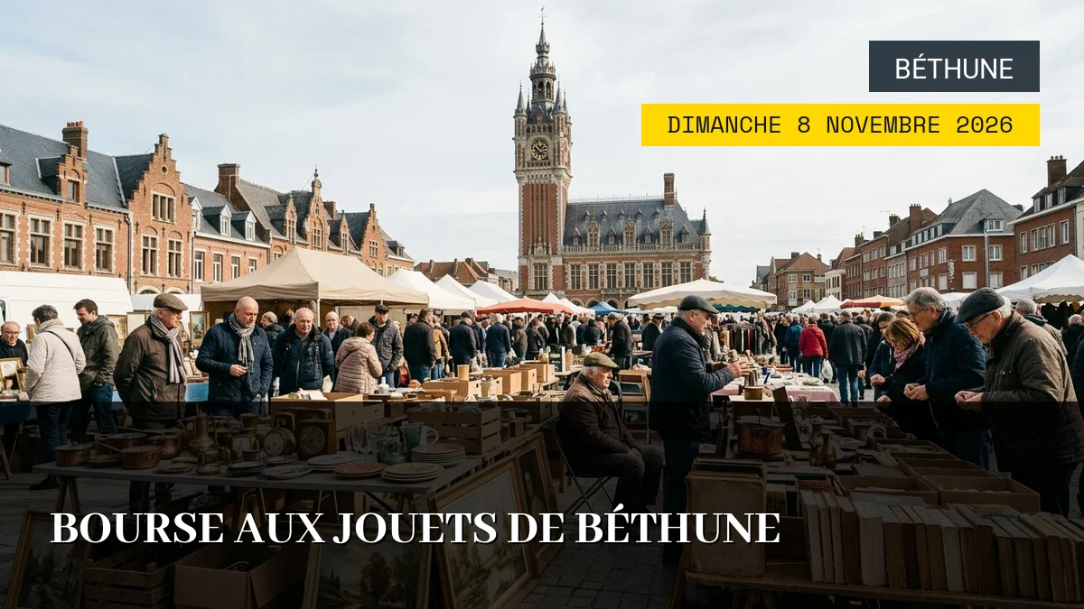 Affiche de l'événement : Bourse aux jouets de Béthune – Dimanche 8 Novembre 2026