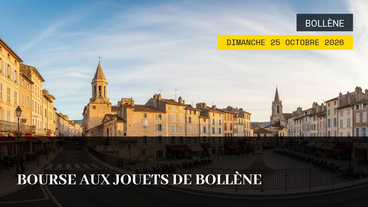 Affiche de l'événement : Bourse aux Jouets de Bollène – Dimanche 25 Octobre 2026