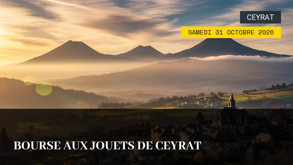 Affiche de l'événement : Bourse aux Jouets de Ceyrat – Samedi 31 Octobre 2026