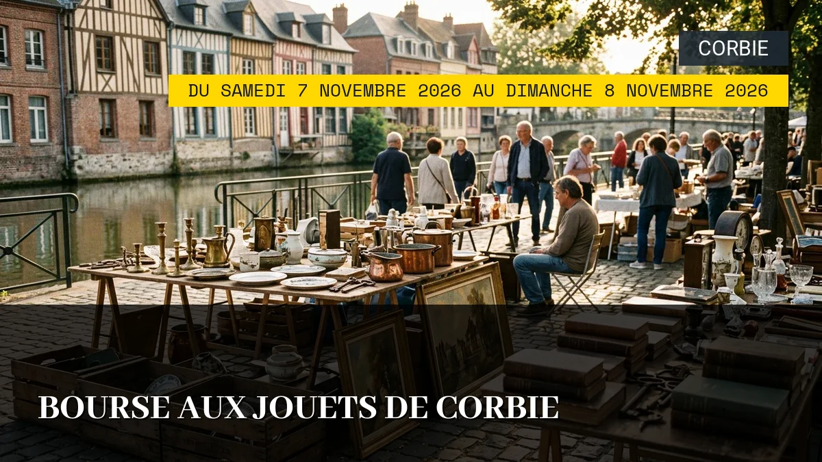 Affiche de l'événement : Bourse aux Jouets de Corbie – Du Samedi 7 Novembre 2026 au Dimanche 8 Novembre 2026