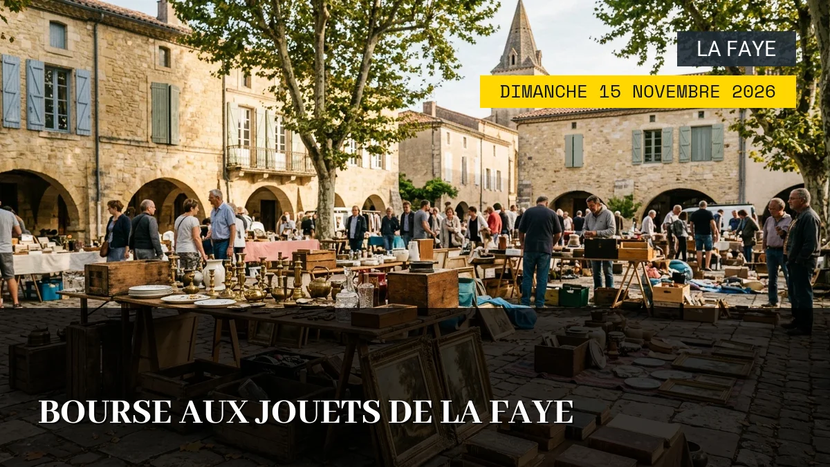 Affiche de l'événement : Bourse aux Jouets de La Faye – Dimanche 15 Novembre 2026
