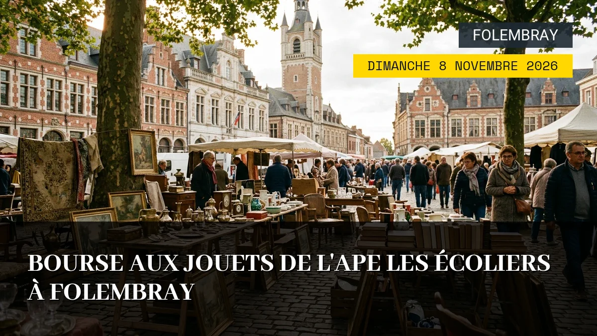 Affiche de l'événement : Bourse aux Jouets de l&rsquo;APE Les Écoliers à Folembray – Dimanche 8 Novembre 2026
