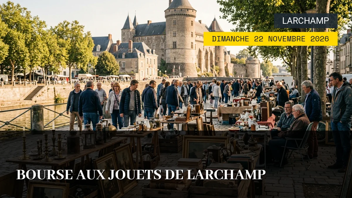 Affiche de l'événement : Bourse aux Jouets de Larchamp – Dimanche 22 Novembre 2026