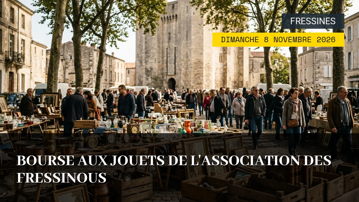 Affiche de l'événement : Bourse aux Jouets de l&rsquo;Association des Fressinous – Dimanche 8 Novembre 2026