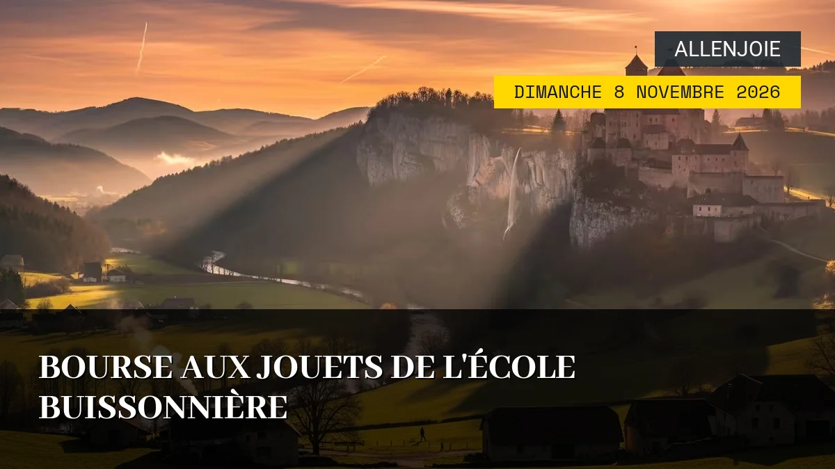 Affiche de l'événement : Bourse aux Jouets de l&rsquo;École Buissonnière – Dimanche 8 Novembre 2026