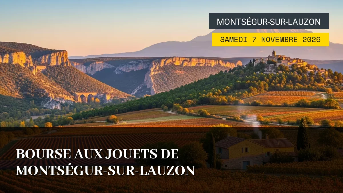 Affiche de l'événement : Bourse aux Jouets de Montségur-sur-Lauzon – Samedi 7 Novembre 2026