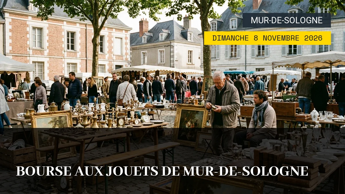 Affiche de l'événement : Bourse aux jouets de Mur-de-Sologne – Dimanche 8 Novembre 2026