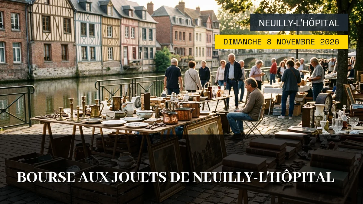 Affiche de l'événement : Bourse aux Jouets de Neuilly-l&rsquo;Hôpital – Dimanche 8 Novembre 2026