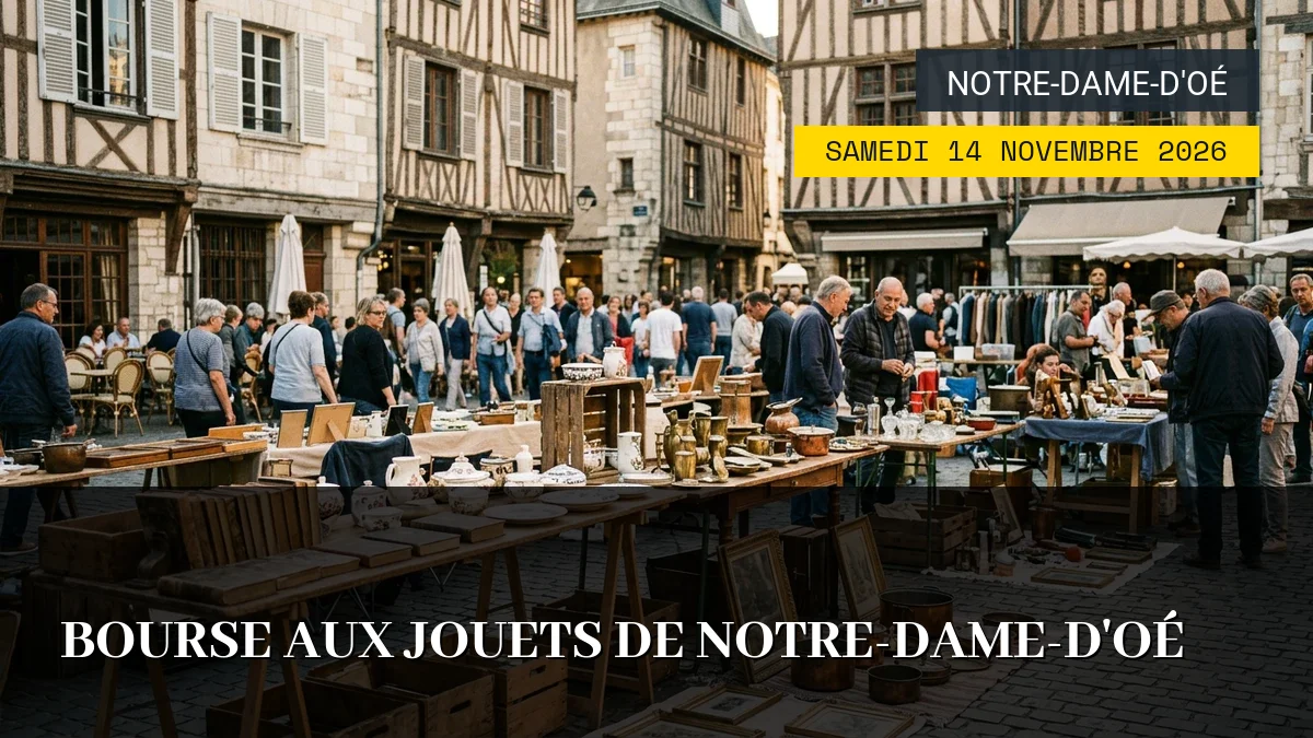 Affiche de l'événement : Bourse aux Jouets de Notre-Dame-d&rsquo;Oé – Samedi 14 Novembre 2026