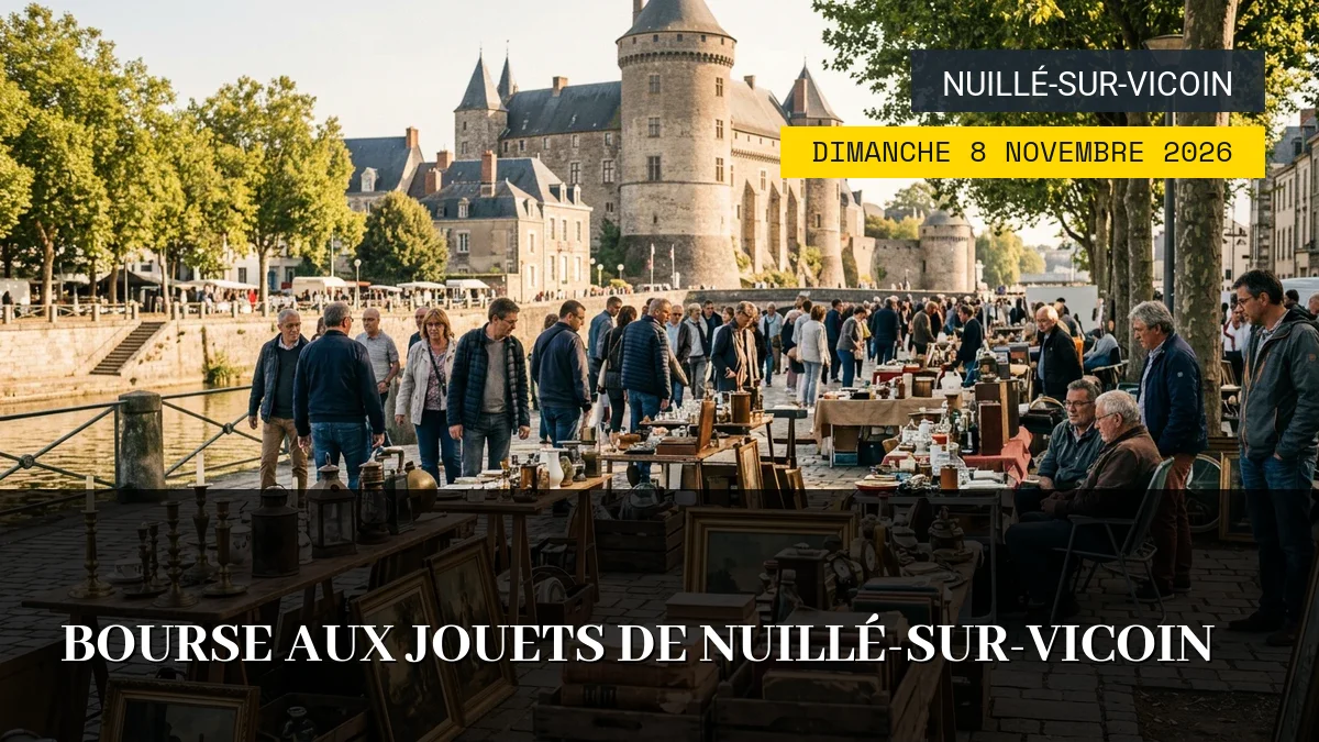 Affiche de l'événement : Bourse aux Jouets de Nuillé-sur-Vicoin – Dimanche 8 Novembre 2026