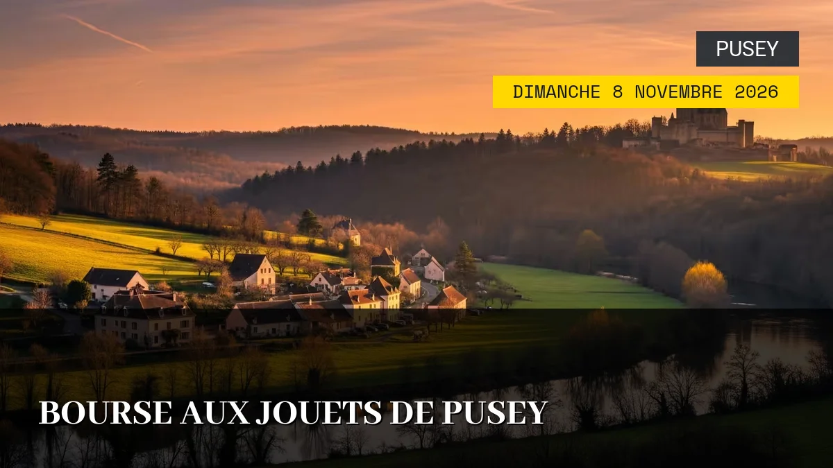 Affiche de l'événement : Bourse aux Jouets de Pusey – Dimanche 8 Novembre 2026