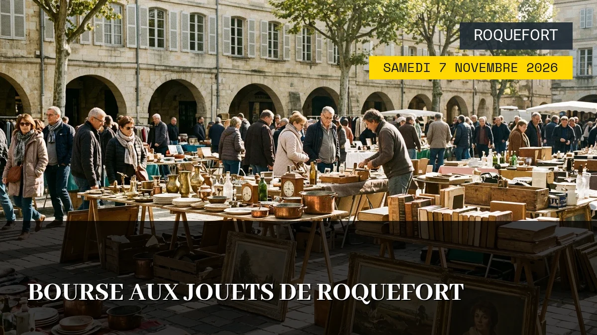 Affiche de l'événement : Bourse aux Jouets de Roquefort – Samedi 7 Novembre 2026