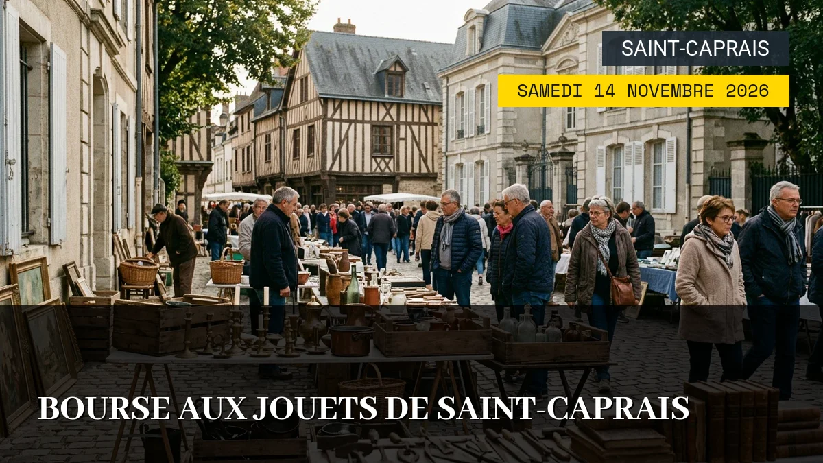 Affiche de l'événement : Bourse aux Jouets de Saint-Caprais – Samedi 14 Novembre 2026