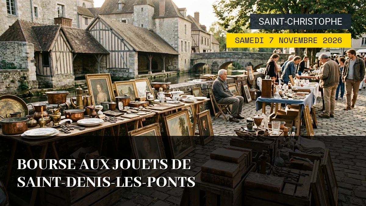 Affiche de l'événement : Bourse aux jouets de Saint-Denis-les-Ponts – Samedi 7 Novembre 2026