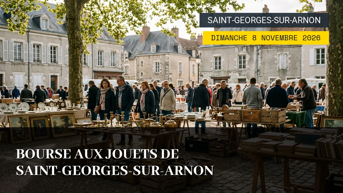 Affiche de l'événement : Bourse aux jouets de Saint-Georges-sur-Arnon – Dimanche 8 Novembre 2026