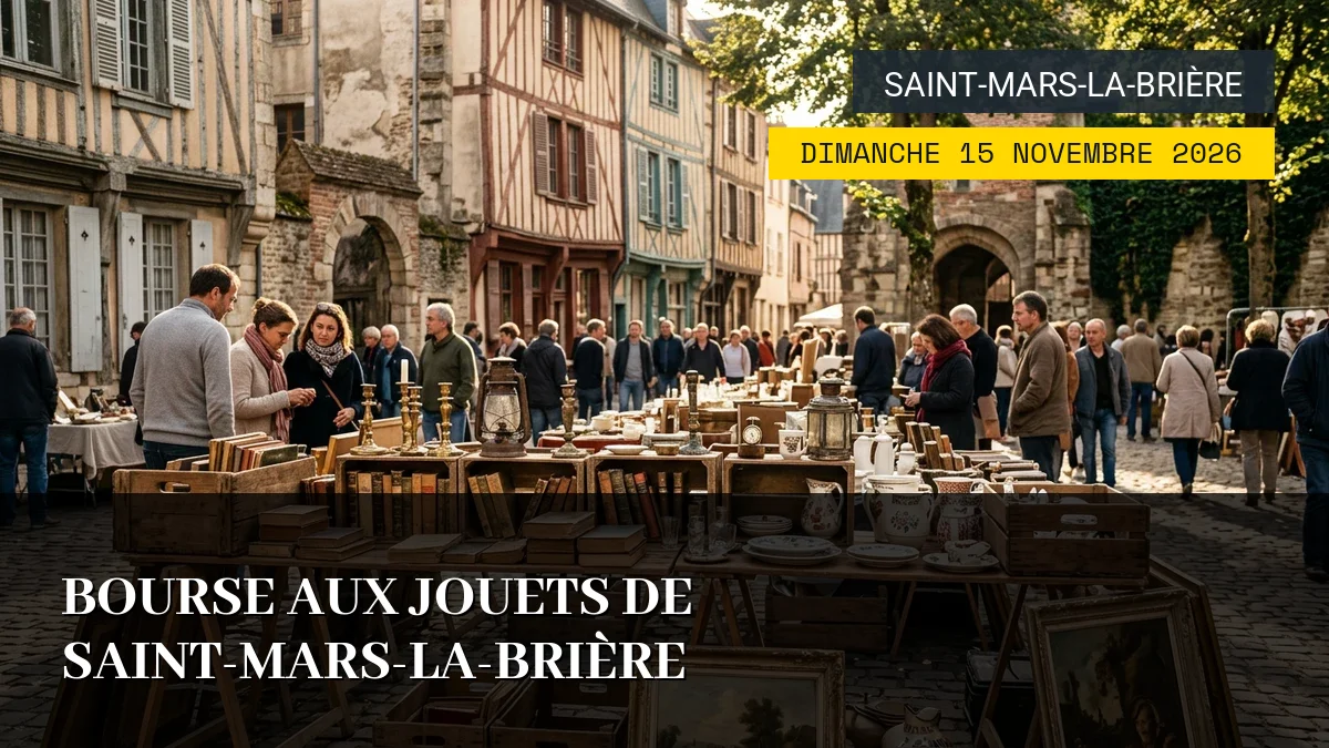 Affiche de l'événement : Bourse aux Jouets de Saint-Mars-la-Brière – Dimanche 15 Novembre 2026