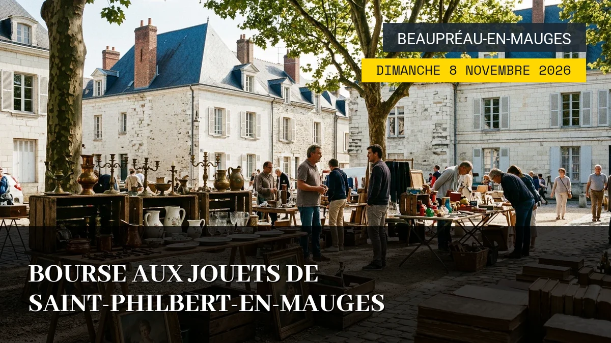 Affiche de l'événement : Bourse aux Jouets de Saint-Philbert-en-Mauges – Dimanche 8 Novembre 2026