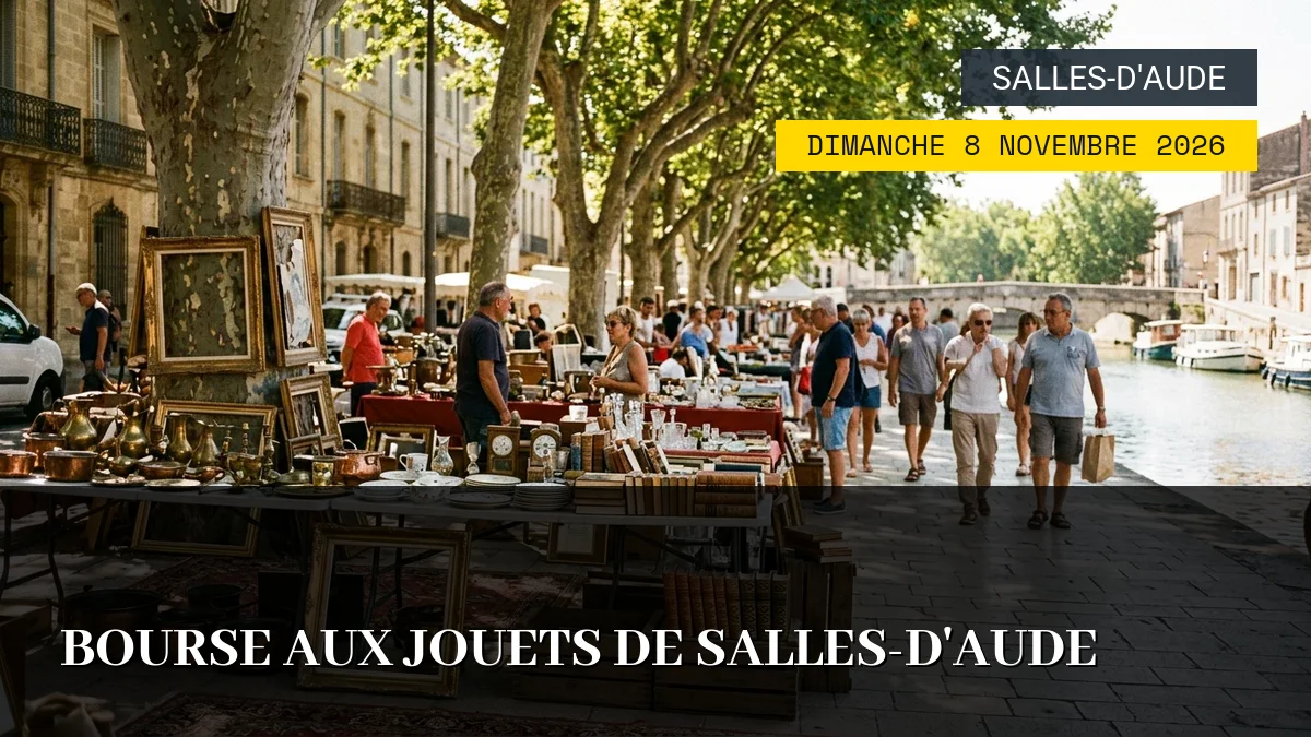 Affiche de l'événement : Bourse aux Jouets de Salles-d&rsquo;Aude – Dimanche 8 Novembre 2026