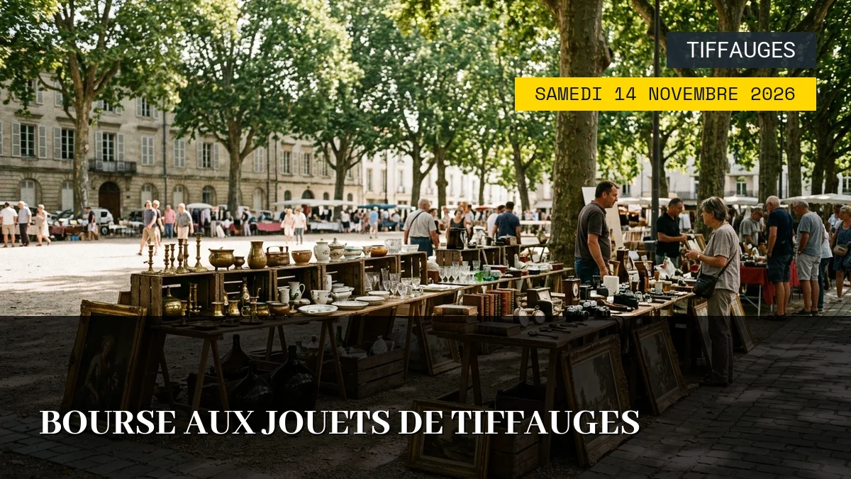Affiche de l'événement : Bourse aux Jouets de Tiffauges – Samedi 14 Novembre 2026