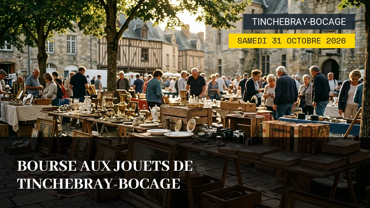 Affiche de l'événement : Bourse aux Jouets de Tinchebray-Bocage – Samedi 31 Octobre 2026