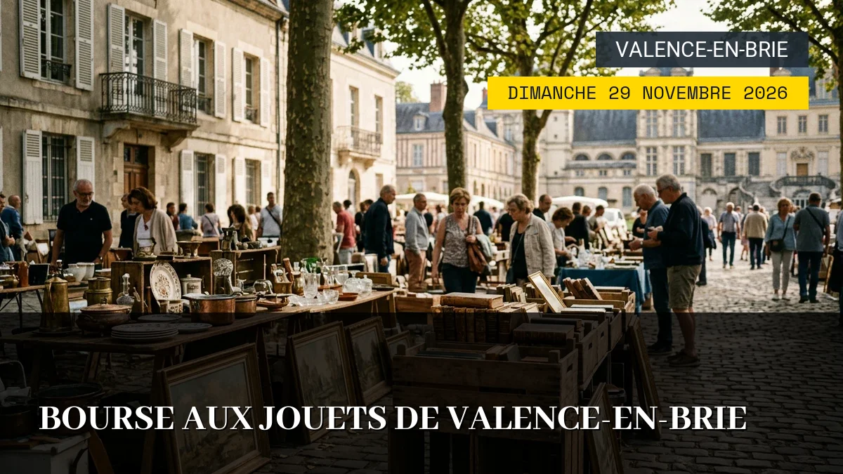 Affiche de l'événement : Bourse aux Jouets de Valence-en-Brie – Dimanche 29 Novembre 2026