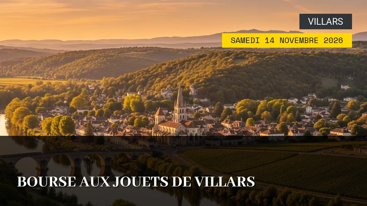 Affiche de l'événement : Bourse aux Jouets de Villars – Samedi 14 Novembre 2026