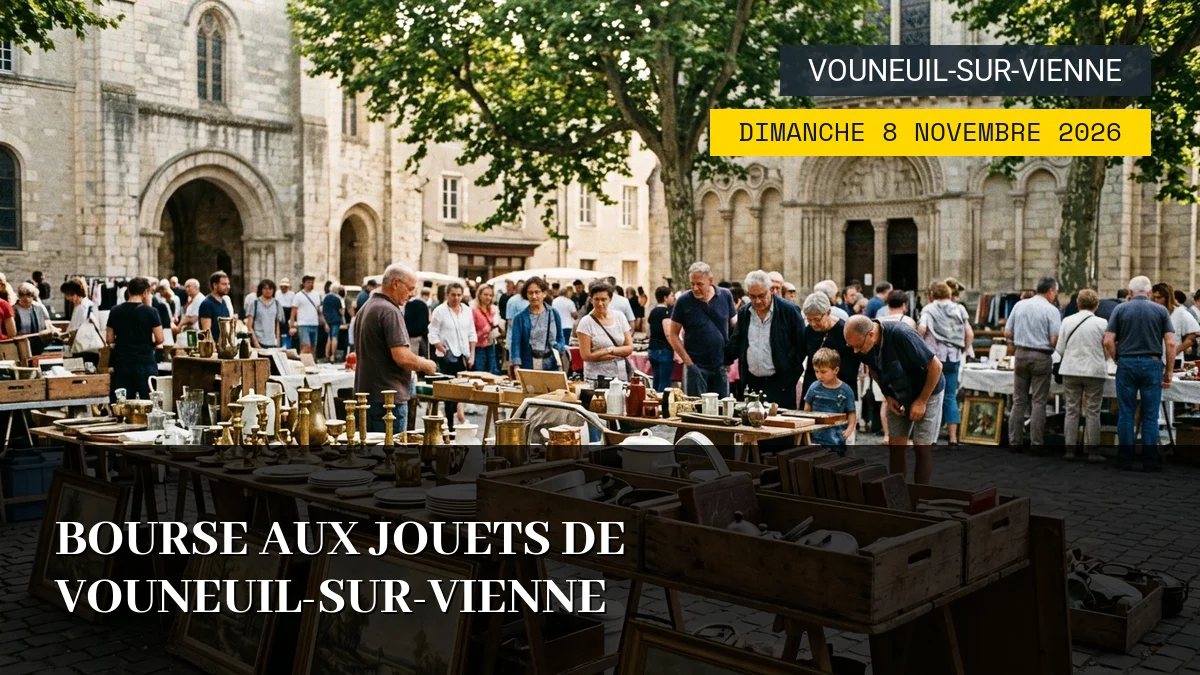 Affiche de l'événement : Bourse aux Jouets de Vouneuil-sur-Vienne – Dimanche 8 Novembre 2026