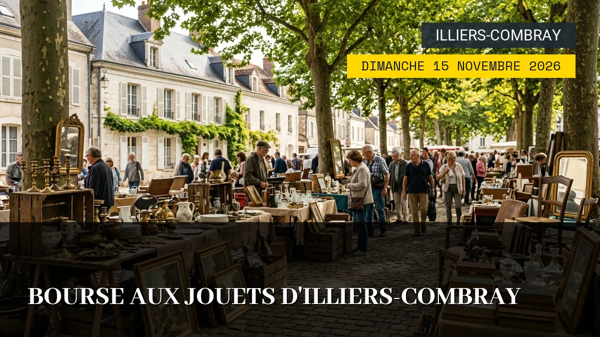 Affiche de l'événement : Bourse aux jouets d&rsquo;Illiers-Combray – Dimanche 15 Novembre 2026