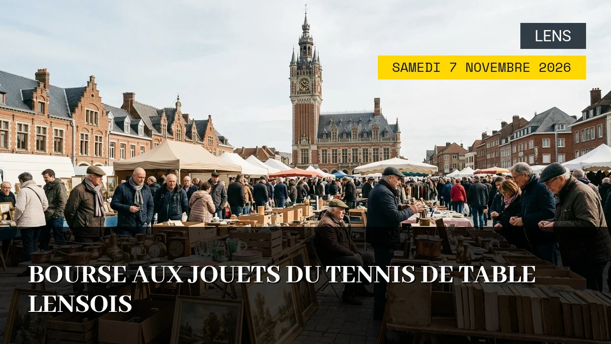 Affiche de l'événement : Bourse aux jouets du Tennis de Table Lensois – Samedi 7 Novembre 2026