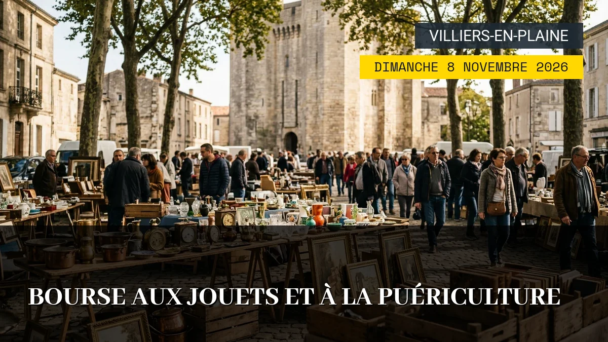 Affiche de l'événement : Bourse aux Jouets et à la Puériculture – Dimanche 8 Novembre 2026
