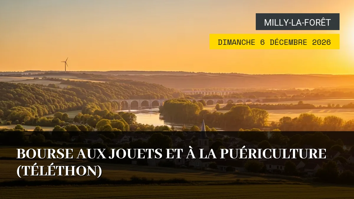 Affiche de l'événement : Bourse aux Jouets et à la Puériculture (Téléthon) – Dimanche 6 Décembre 2026