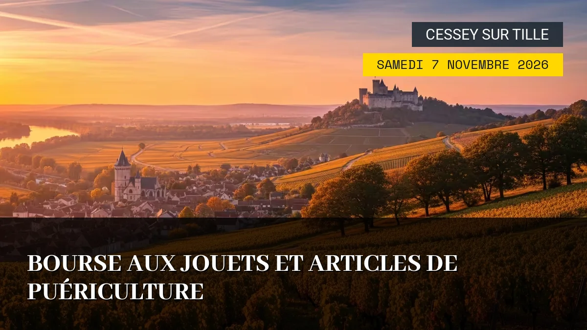 Affiche de l'événement : Bourse aux Jouets et Articles de Puériculture – Samedi 7 Novembre 2026