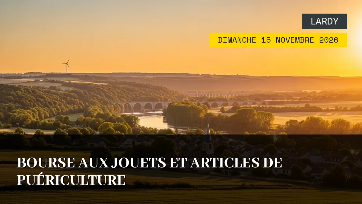 Affiche de l'événement : Bourse aux Jouets et Articles de Puériculture – Dimanche 15 Novembre 2026