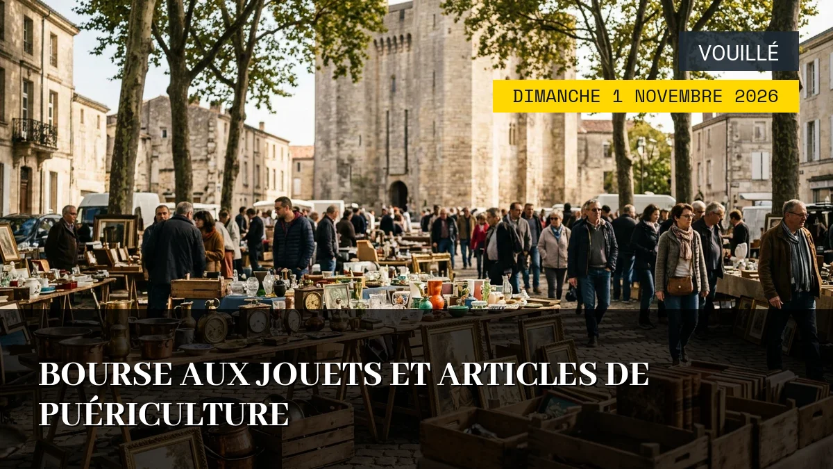 Affiche de l'événement : Bourse aux Jouets et Articles de Puériculture – Dimanche 1 Novembre 2026