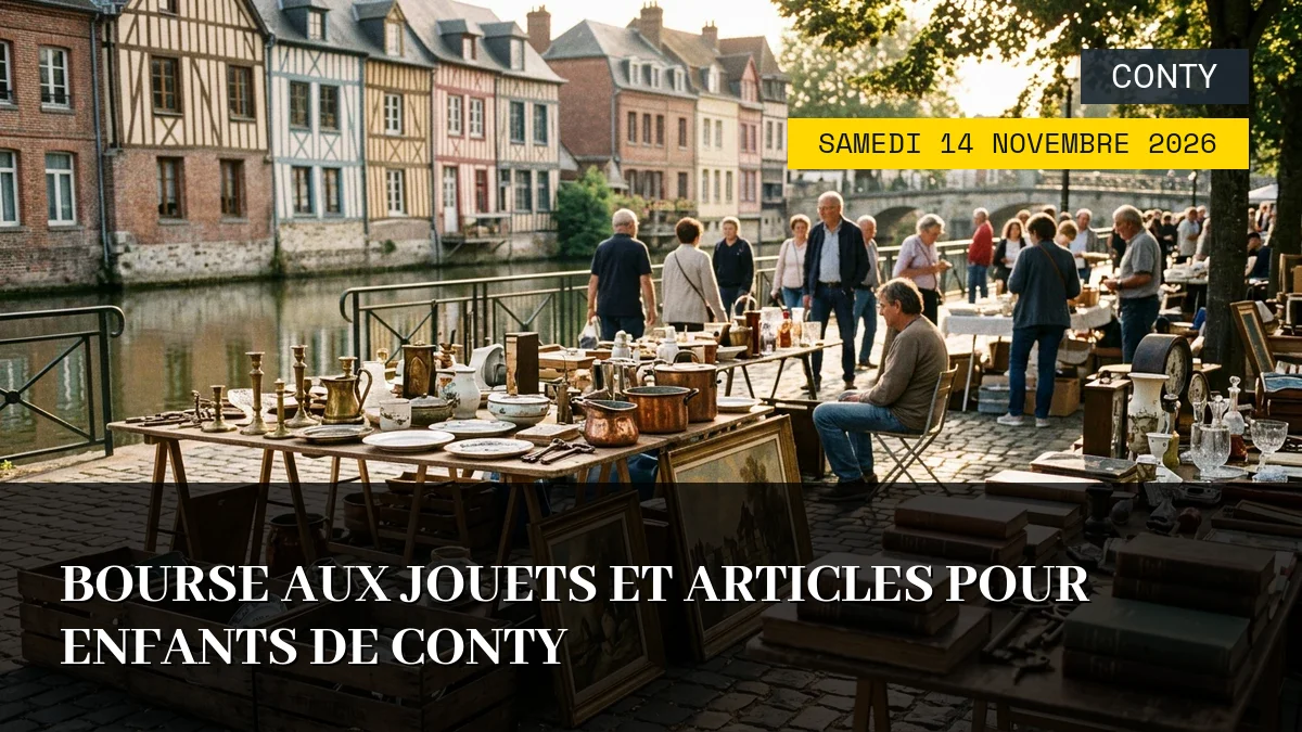 Affiche de l'événement : Bourse aux jouets et articles pour enfants de Conty – Samedi 14 Novembre 2026
