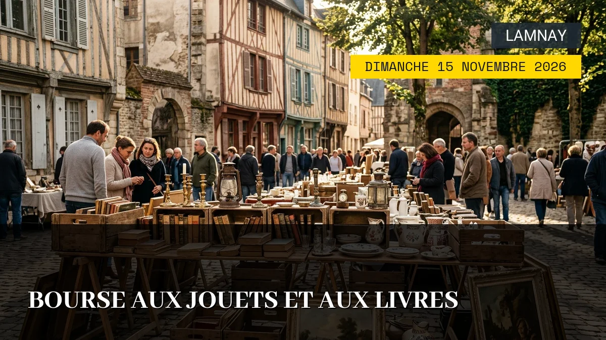 Affiche de l'événement : Bourse aux Jouets et aux Livres – Dimanche 15 Novembre 2026