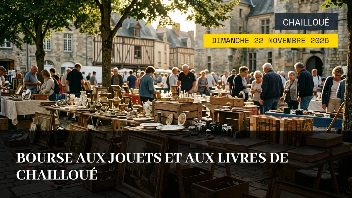 Affiche de l'événement : Bourse aux Jouets et aux Livres de Chailloué – Dimanche 22 Novembre 2026