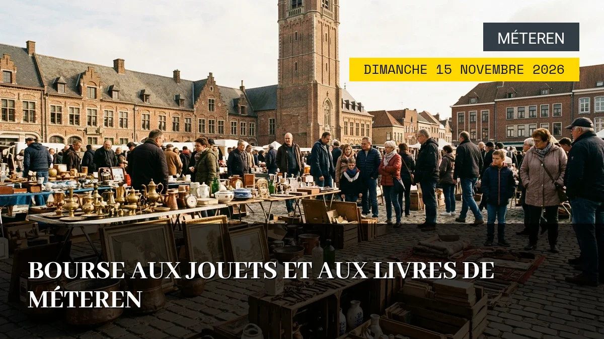 Affiche de l'événement : Bourse aux jouets et aux livres de Méteren – Dimanche 15 Novembre 2026