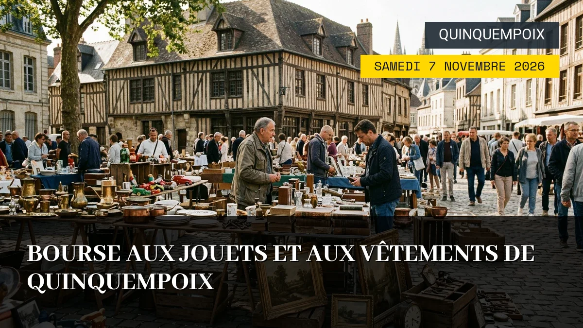 Affiche de l'événement : Bourse aux jouets et aux vêtements de Quinquempoix – Samedi 7 Novembre 2026
