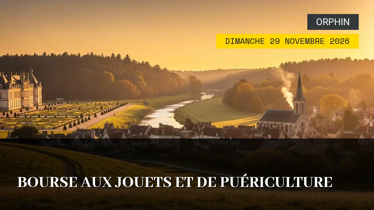 Affiche de l'événement : Bourse aux Jouets et de Puériculture – Dimanche 29 Novembre 2026