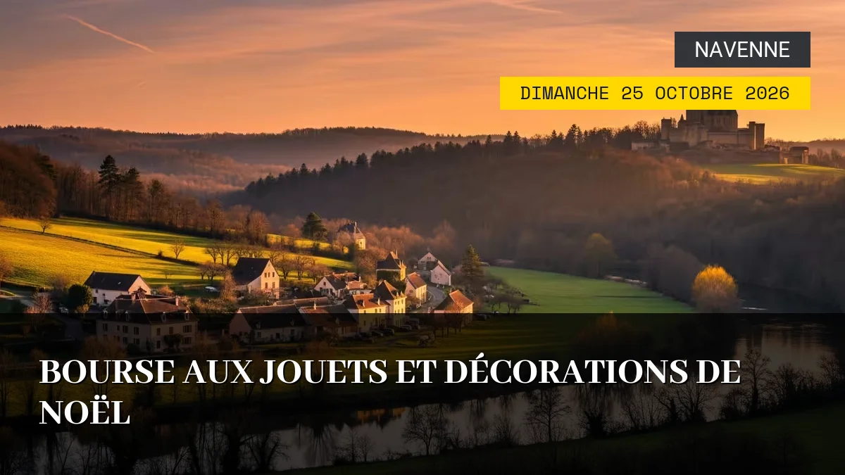 Affiche de l'événement : Bourse aux Jouets et Décorations de Noël – Dimanche 25 Octobre 2026