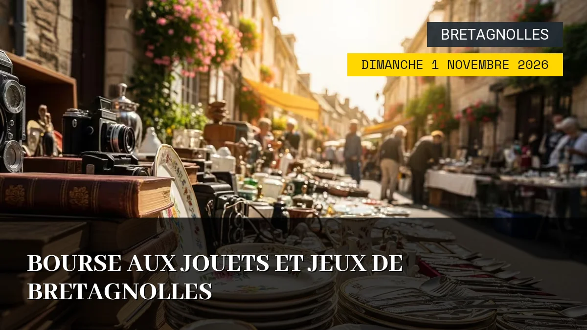 Affiche de l'événement : Bourse aux Jouets et Jeux de Bretagnolles – Dimanche 1 Novembre 2026