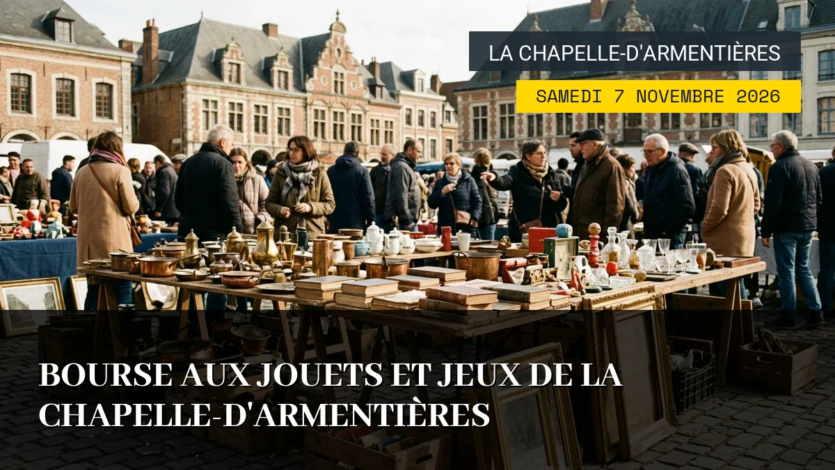 Affiche de l'événement : Bourse aux Jouets et Jeux de La Chapelle-d&rsquo;Armentières – Samedi 7 Novembre 2026