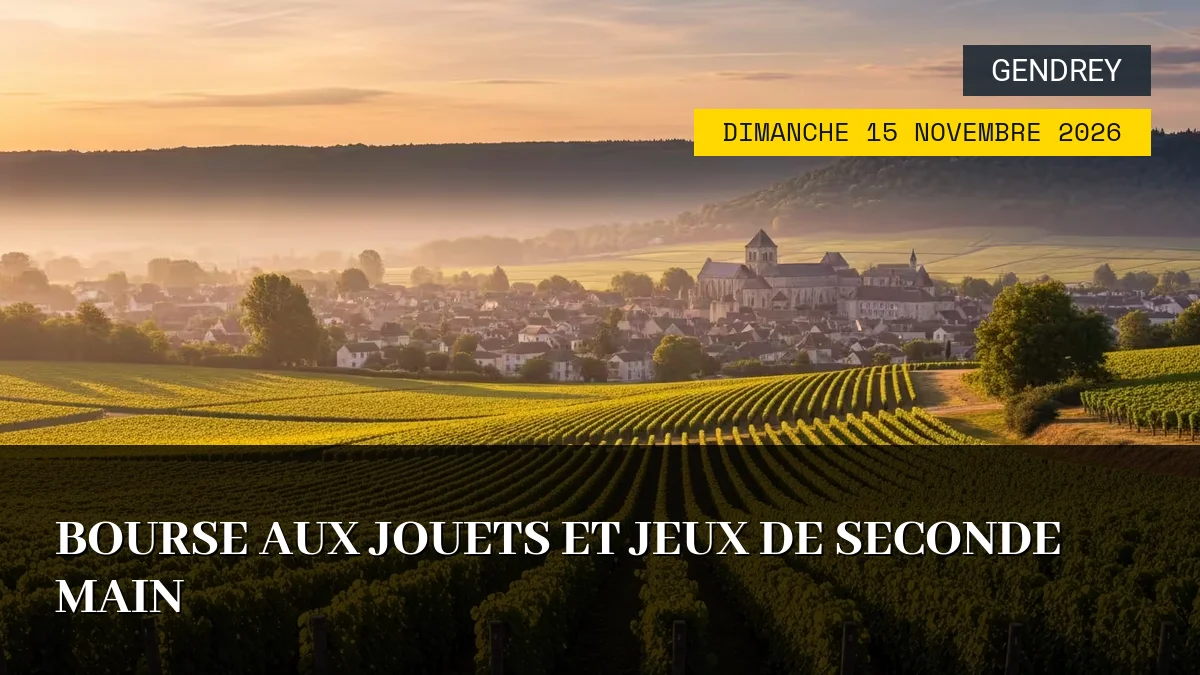 Affiche de l'événement : Bourse aux Jouets et Jeux de Seconde Main – Dimanche 15 Novembre 2026