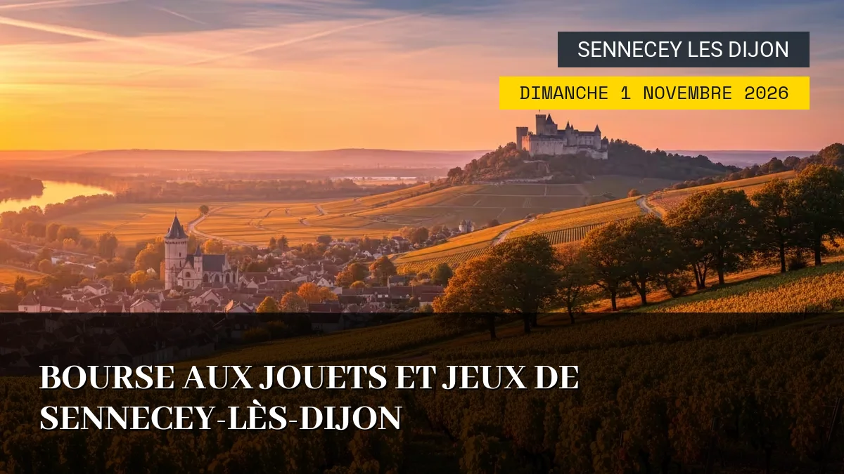 Affiche de l'événement : Bourse aux Jouets et Jeux de Sennecey-lès-Dijon – Dimanche 1 Novembre 2026