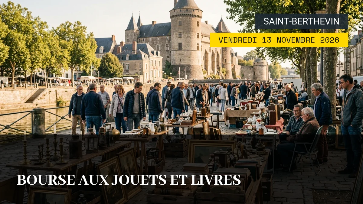 Affiche de l'événement : Bourse aux Jouets et Livres — Du Vendredi 13 Novembre 2026 au Samedi 14 Novembre 2026