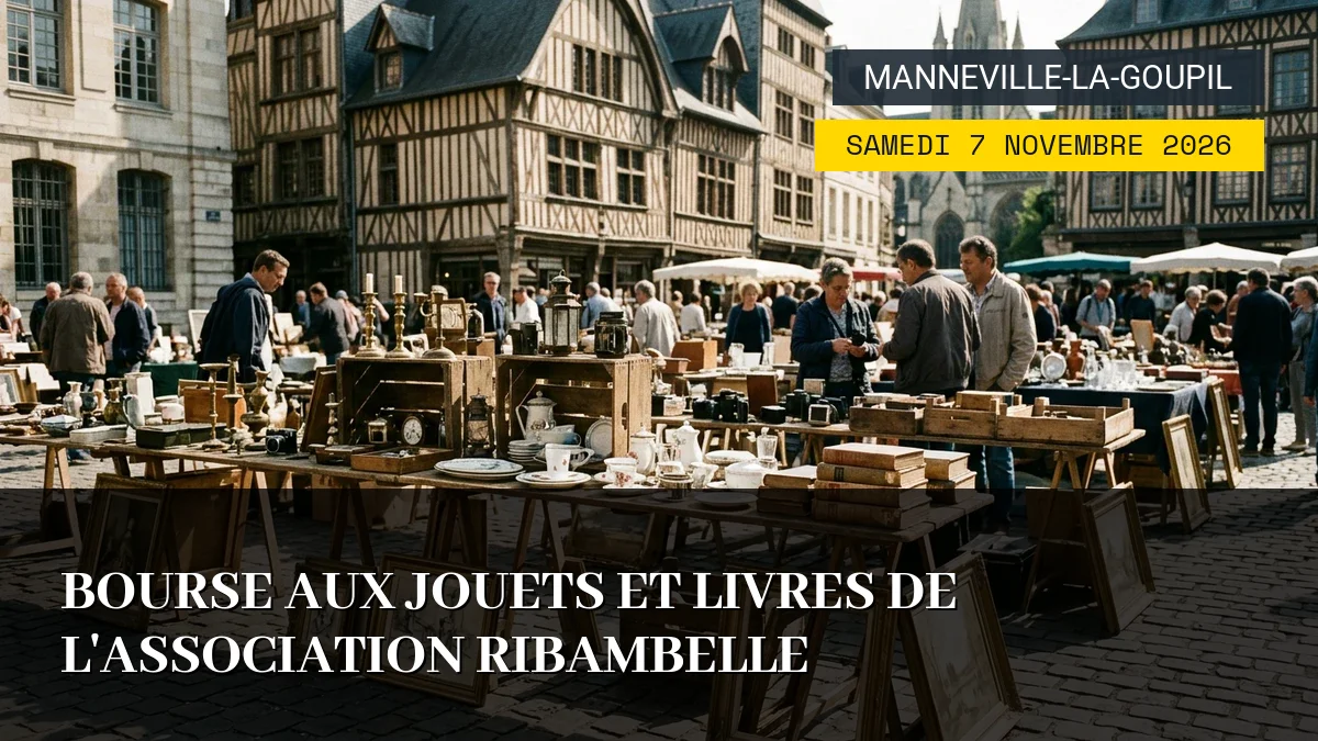 Affiche de l'événement : Bourse aux Jouets et Livres de l&rsquo;Association Ribambelle – Samedi 7 Novembre 2026